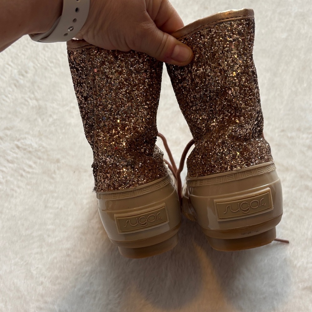 Sparkling Glitter Ankle Duck Boots - Picture 4 of 8